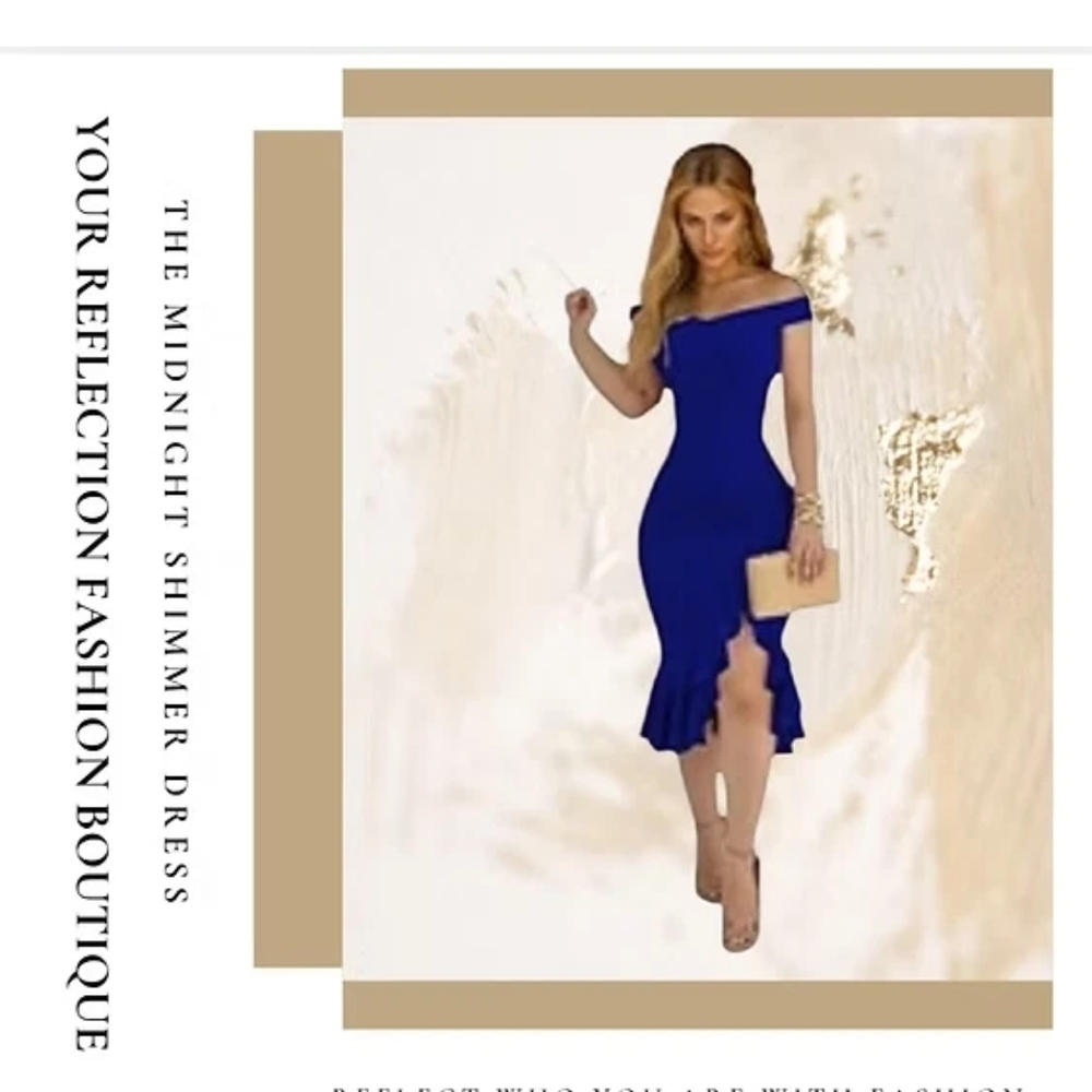 MISSES - The Midnight Shimmer Dress - Blue